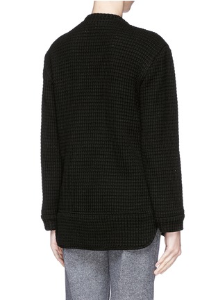 Back View - Click To Enlarge - IRO - 'Colvyn' leather stripe sweater