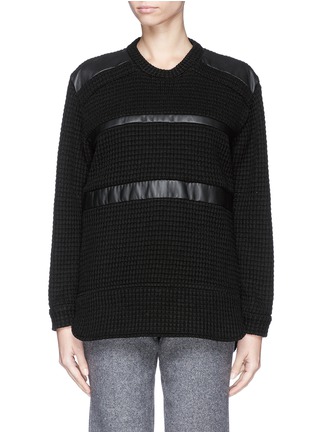Main View - Click To Enlarge - IRO - 'Colvyn' leather stripe sweater