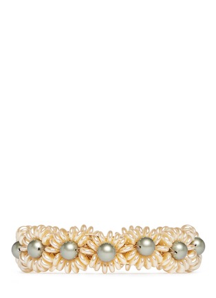 Back View - Click To Enlarge - MIRIAM HASKELL - Pearl flower bracelet clasp