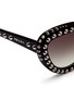 Detail View - Click To Enlarge - PRADA - Stud cat eye frame acetate sunglasses