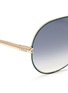 Detail View - Click To Enlarge - CHLOÉ - Contrast wire-rim aviator sunglasses