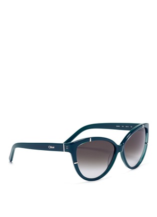 Figure View - Click To Enlarge - CHLOÉ - Oversized cat eye sunglasses