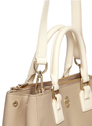 Detail View - Click To Enlarge - TORY BURCH - Robinson Saffiano double zip tote