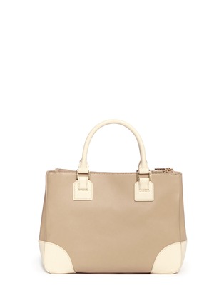 Back View - Click To Enlarge - TORY BURCH - Robinson Saffiano double zip tote