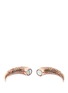 Detail View - Click To Enlarge - GIVENCHY - Double shark crystal magnetic single earring