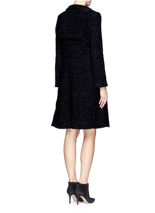 Back View - Click To Enlarge - ARMANI COLLEZIONI - Tweed wool blend coat