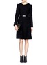 Figure View - Click To Enlarge - ARMANI COLLEZIONI - Tweed wool blend coat