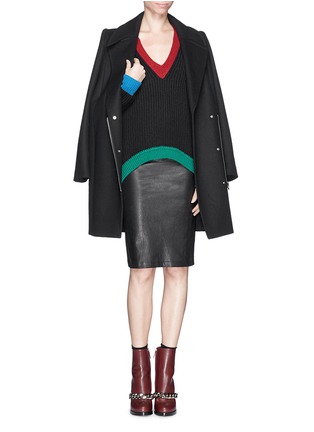 Figure View - Click To Enlarge - GIVENCHY - Colourblock wool sweater