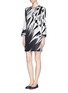 Figure View - Click To Enlarge - EMILIO PUCCI - Printed silk stretch shift dress