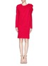 Main View - Click To Enlarge - LANVIN - Ruche shoulder knit wool dress