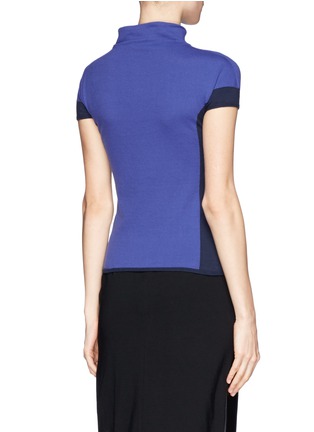 Back View - Click To Enlarge - ARMANI COLLEZIONI - Contrast side panel top