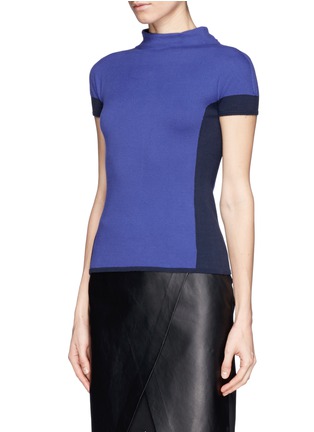 Front View - Click To Enlarge - ARMANI COLLEZIONI - Contrast side panel top