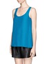 Front View - Click To Enlarge - VINCE - Scoop neck silk sleeveless blouse
