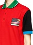 Detail View - Click To Enlarge - GIVENCHY - American flag badge polo shirt