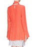 Back View - Click To Enlarge - CHLOÉ - Peplum silk blouse with detachable scarf