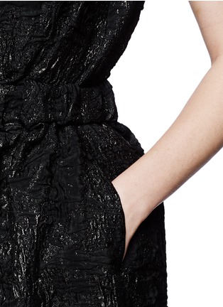 Detail View - Click To Enlarge - LANVIN - Shiny brocade twist strap dress