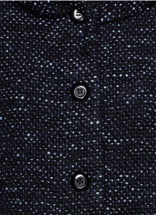 Detail View - Click To Enlarge - ARMANI COLLEZIONI - Basket weave wool blend coat