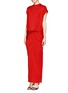 Figure View - Click To Enlarge - GIVENCHY - Twist front shiny jersey maxi dress
