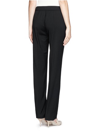 Back View - Click To Enlarge - ARMANI COLLEZIONI - Stretch pleat side zip pants 