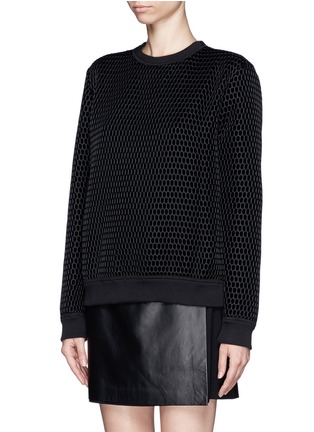Front View - Click To Enlarge - GIVENCHY - Bonded honeycomb sweatshirt