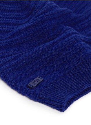 Detail View - Click To Enlarge - ARMANI COLLEZIONI - Linear knit wool beanie