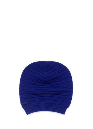 Main View - Click To Enlarge - ARMANI COLLEZIONI - Linear knit wool beanie