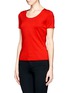Front View - Click To Enlarge - ARMANI COLLEZIONI - Jersey T-shirt