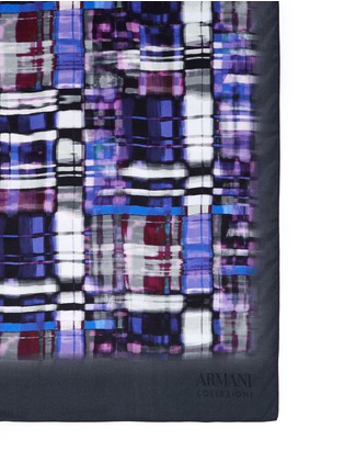 Detail View - Click To Enlarge - ARMANI COLLEZIONI - Abstract geometric silk scarf