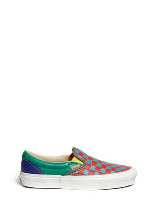 Main View - Click To Enlarge - VANS - 'OG Classic LX' woven check leather slip-ons