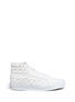 Main View - Click To Enlarge - VANS - 'OG SK8-Hi LX' woven check leather and suede sneakers