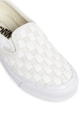 Detail View - Click To Enlarge - VANS - "OG Classic LX' woven check leather and suede slip-ons