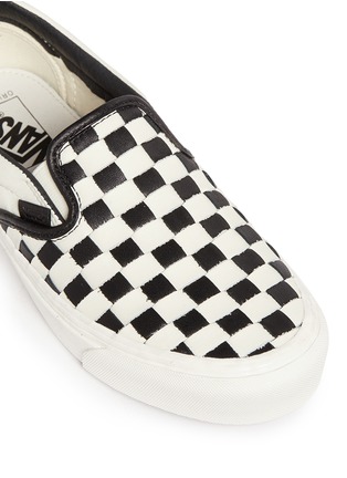 Detail View - Click To Enlarge - VANS - "OG Classic LX' woven check leather slip-ons