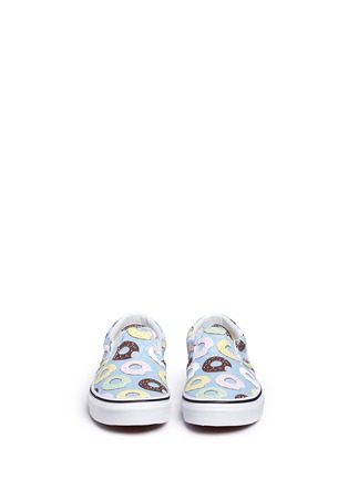 Figure View - Click To Enlarge - VANS - 'Classic Late Night' donut print kids slip-ons