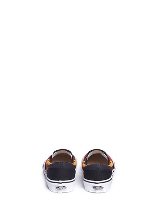 Back View - Click To Enlarge - VANS - 'Flame Classic' canvas kids slip-ons