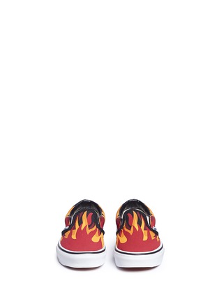 Figure View - Click To Enlarge - VANS - 'Flame Classic' canvas kids slip-ons