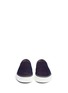 Front View - Click To Enlarge - LANVIN - Honeycomb mesh suede skate slip-ons