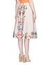 Back View - Click To Enlarge - ALICE & OLIVIA - 'Giselle' floral embroidered leather midi skirt