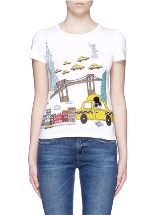 Main View - Click To Enlarge - ALICE & OLIVIA - 'Stacey in NYC' illustration T-shirt