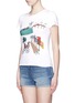 Front View - Click To Enlarge - ALICE & OLIVIA - Stacey in Hollywood' illustration T-shirt