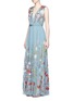 Figure View - Click To Enlarge - ALICE & OLIVIA - 'Merrill' floral silk embroidery tulle gown