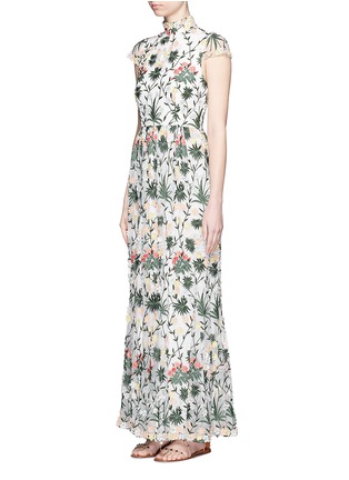 Front View - Click To Enlarge - ALICE & OLIVIA - Arwen' cutout back floral bead embellished gown