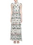 Main View - Click To Enlarge - ALICE & OLIVIA - Arwen' cutout back floral bead embellished gown