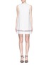 Detail View - Click To Enlarge - ALICE & OLIVIA - 'Irena' organdy trim guipure lace shirt dress