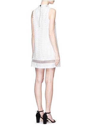 Back View - Click To Enlarge - ALICE & OLIVIA - 'Irena' organdy trim guipure lace shirt dress