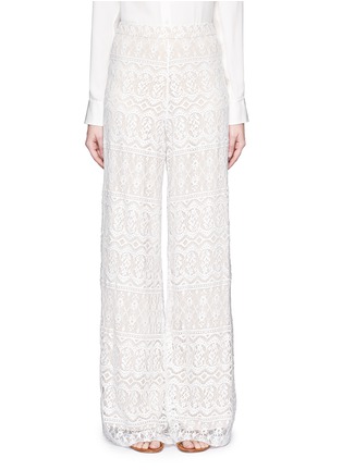 Main View - Click To Enlarge - ALICE & OLIVIA - 'Athena' lace wide leg flare pants