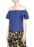 Front View - Click To Enlarge - ALICE & OLIVIA - 'Loryn' off-shoulder ruffle sleeve top