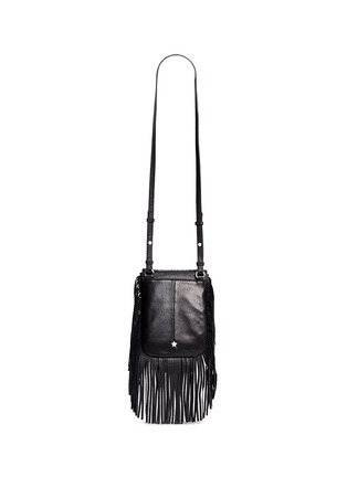 Back View - Click To Enlarge - ASH - 'Hysteria' stud fringe leather crossbody bag