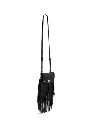 Front View - Click To Enlarge - ASH - 'Hysteria' stud fringe leather crossbody bag
