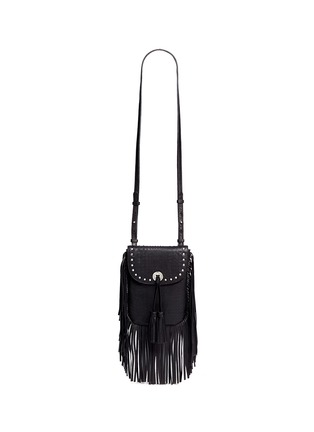 Main View - Click To Enlarge - ASH - 'Hysteria' stud fringe leather crossbody bag