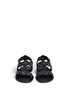 Front View - Click To Enlarge - ASH - 'Mantra' stud strass appliqué slingback suede sandals